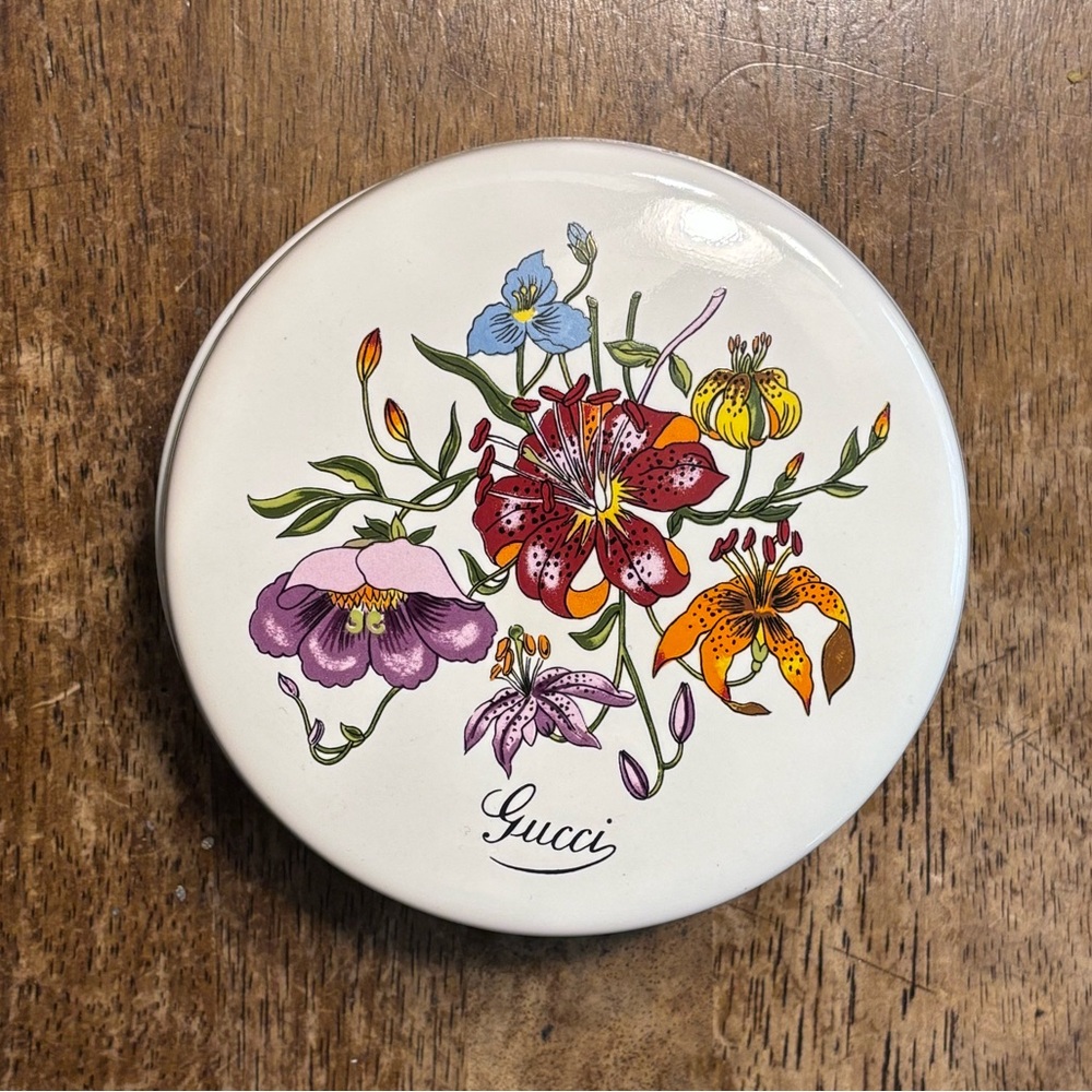 Vintage Gucci Porcelain Richard Ginori Flora Floral Print Trinket Box Pristine